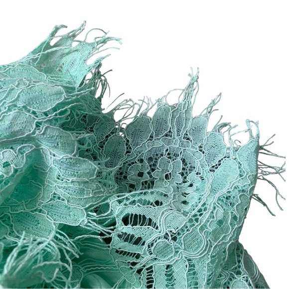 Lace Crop Top with Heart shaped Neckline Large Size - Picture 6 of 11